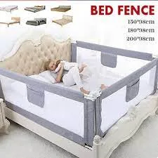 Bed Rail Guard Barrier Baby Portable Safety Protector Fence Foldable Bed Guard  (Grey)