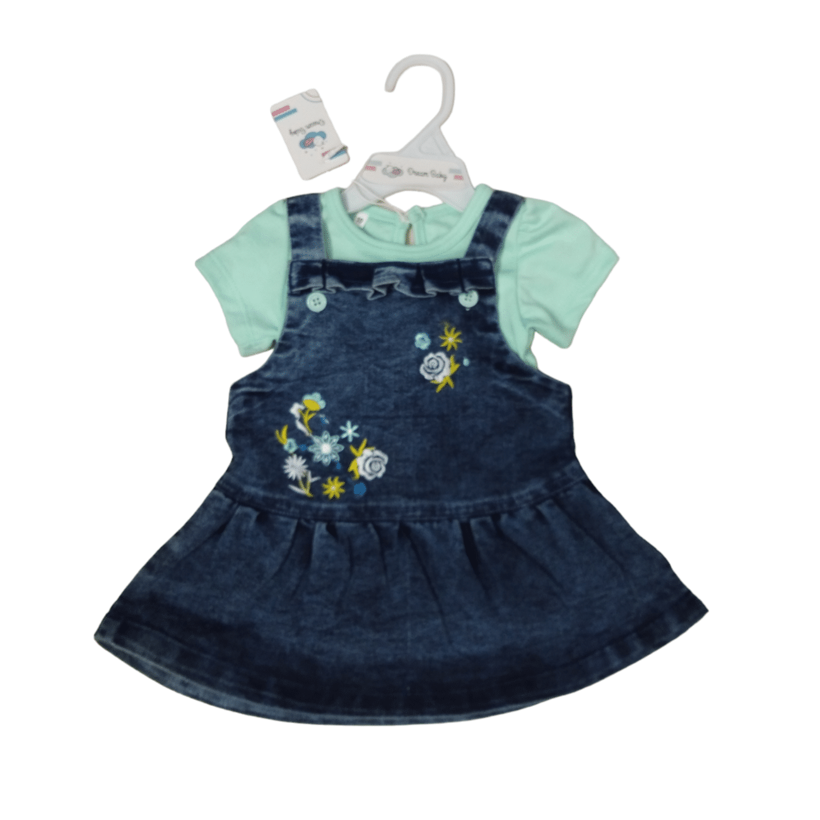 Baby Girl Denim Frock Dress (EMD FLOWERS)